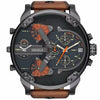 2019  reloj Montre luxe Military Clock Leather Strap 53MM Big dial DZ Stainless steel Watch Men's Sport Quartz Diesels Watch 11
