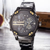 2019  reloj Montre luxe Military Clock Leather Strap 53MM Big dial DZ Stainless steel Watch Men's Sport Quartz Diesels Watch 11