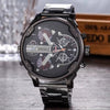 2019  reloj Montre luxe Military Clock Leather Strap 53MM Big dial DZ Stainless steel Watch Men's Sport Quartz Diesels Watch 11
