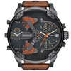 2019  reloj Montre luxe Military Clock Leather Strap 53MM Big dial DZ Stainless steel Watch Men's Sport Quartz Diesels Watch 11