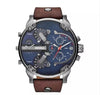 2019  reloj Montre luxe Military Clock Leather Strap 53MM Big dial DZ Stainless steel Watch Men's Sport Quartz Diesels Watch 11