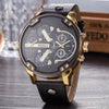 2019  reloj Montre luxe Military Clock Leather Strap 53MM Big dial DZ Stainless steel Watch Men's Sport Quartz Diesels Watch 11